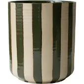 DBKD Line pot Ø14x16 cm Stripe Green