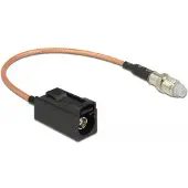 DeLOCK Fakra A (v) - FME (v) adapter kabel - RG316 - 50 Ohm / transparant - 0,20 meter
