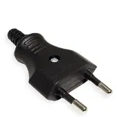 Bachmann CEE 7/16 (m) niet-geaarde stroomstekker | zwart | 3 stuks