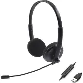 Dolphix On-ear stereo headset - USB / zwart - 1,5 meter