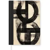 MuchoWow Cirkels - Balken - Zwart - Abstract