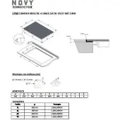 NOVY 1753 Comfort inductie 4 zones 59 cm facet 5mm