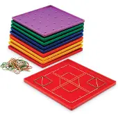 Learning Resources educatief speelgoed 5 x 5 pin geoboards set van 10. - 3+
