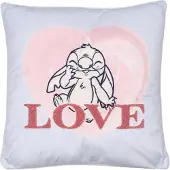 Disney Stitch Stitch DISNEY - Blauw vierkant kussen, groot, lichtblauw 50x50cm, OEKO-TEX