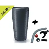 Maze regenton 2in1 240l antraciet met complete aansluitset