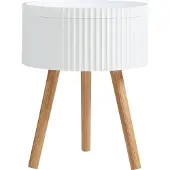 En.casa Bijzettafel Bongard 48x38 cm wit en naturel []