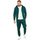Enzo | Heren Zip Hoodie Tracksuit Set - Groen