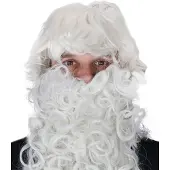 Funiglobal Pruik & baard Kerstman