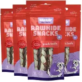 Braaaf 4x Hondensnack Twister Double 12 cm 60 gr