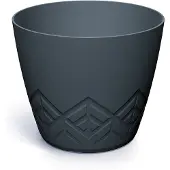 Prosperplast Bloempot Rond Areco Round 18cm ANTRACIET / 2 STUKS!