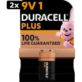Duracell 2x Plus Alkaline 9V batterijen - 1 stuk