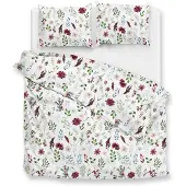 Zohome Zo Home Dekbedovertrek Flanel Celeste - white 240x200/220cm