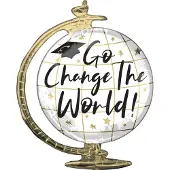 Anagram Ballon Supershape Change The World Globe 58 X 23 Cm