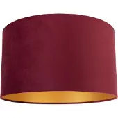 QAZQA Velours lampenkap rood 35/35/20 met gouden binnenkant