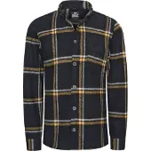Rusty neal Overhemd mosterd / black denim / wit