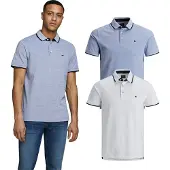 Jack & Jones Shirt 'JJEPaulos' blauw / zwart / wit