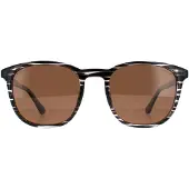 Police Lunettes de soleil polarisées SPLF18E 6BZP rayées gris marron