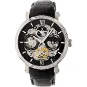Heritor Automatic Heritor automatisch Aries-skelethorloge met leren band
