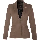 TruClothing Dames Tweed jaren 1920 visgraat lichtbruine blazer