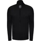 Rusty neal Fijne gebreide jas in biker-stijl met slim fit pasvorm