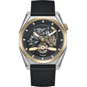 Heritor Automatic Amadeus semi-skelet lederen bandhorloge