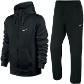 Nike Heren Club Fleece volledig trainingspak zwart