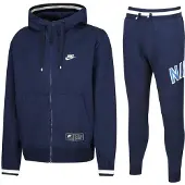 Nike Air heren trainingspak met doorlopende ritssluiting volledig in marineblauw
