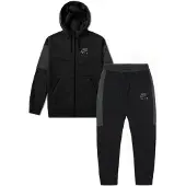 Nike Air heren fleece trainingspak volledige set in zwart
