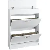 Notio Living Bill|Schoenenkast met 2 kleppen en 1 bovenplaat klep Wit