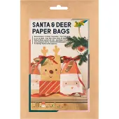 Folia knutselset cadeauzakjes 'Santa & Deer' voor Kerstmis