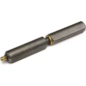 IBFM Aanlaspaumelle met smeernippel, stalen pen en messing ring 120x16 mm blank staal