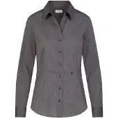 Seidensticker Slim Fit Dames Overhemd grijs, Effen