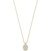 Isabel Bernard Le Marais Anne 14 karaat gouden ketting met zirkonia stenen voor dames