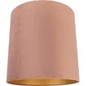 QAZQA Fluwelen lampenkap roze 40/40/40 met gouden binnenkant