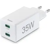 Hama 125129 Lader 2x Usb-c 35w Wit
