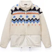 Napapijri Fleece jas 'T-Ansei' lichtbeige / blauw / nachtblauw / oranje
