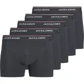 Jack & Jones Boxershorts 'AVERY' antraciet / wijnrood / wit