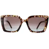 Marc Jacobs MARC 733/S H7P 98 patroon havana bruin teal gradiënt zonnebril