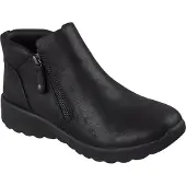 SKECHERS Dames Lovely Vibe Herfst enkellaarsjes zwart (41), Plat, 1 tot 3 cm, Ritssluiting, Casual 158952