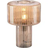 Paul Neuhaus Tafellamp Fungus, crème / amber, Woon-/ Eetkamer, Glas, Modern, Tafellamp