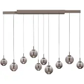 Paul Neuhaus Hanglamp Pure E-Infinty bronce met amber glas