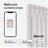 MotionBlinds Slimme Gordijnrail – Smart Gordijn – Bluetooth, Draadloos & App-bediening Pull-Start Functie – USB-C Oplaadbaar – Pull-Start Functie – 200 cm