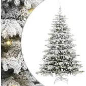 vidaXL Kunstmatige Hinged Kerstboom Wit 210 cm PE en PVC