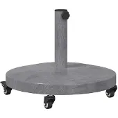 vidaXL Parasolvoet 24.8 kg Donkergrijze Houtlook Rond Verstelbaar