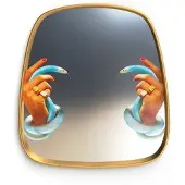 Seletti Gold Frame 59 cm Spiegel Hands with Snakes