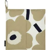 Marimekko Pieni Unikko Pannenlap / Gebroken Wit / Donkerblauw - Pannenlappen & ovenwanten Katoen Beige - 074653-185