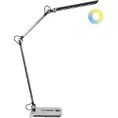 Beliani AQUILA - Bureaulamp LED - Zilver - Synthetisch materiaal