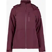 Mountain Peak gewatteerde dames softshell jas bordeaux maat S