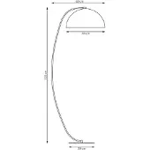 Emibig Vloerlamp Arcos, geel / oranje, Woon-/ Eetkamer, metaal, Modern, vloerlamp