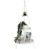 Home & Styling Etagere 3-laags wit 26x26x73cm wit Metaal Etagère
